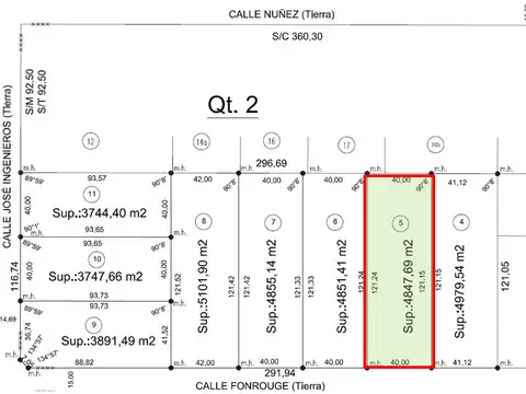 Fraccion Industrial de 4.847 m² - Burzaco