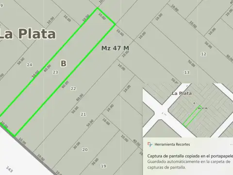 Terreno en Venta 10  mts Frente