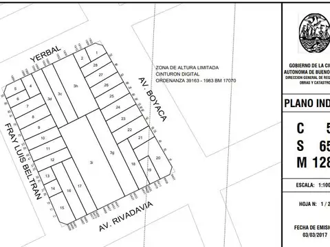 Terreno en Venta 16  mts Fondo