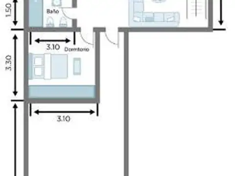 Casa 6 ambientes con 2 baños