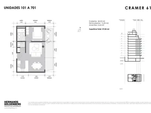 Venta duplex 2 amb amenities belgrano