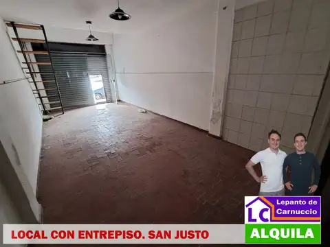 MUY BUEN LOCAL CON ENTREPISO EN ALQUILER. SOBRE ARIETA AL 2.600 EN SAN JUSTO