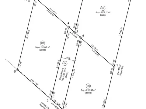 Lote Venta Falda del Carmen de 2.500 m² 4lote 1Ha 