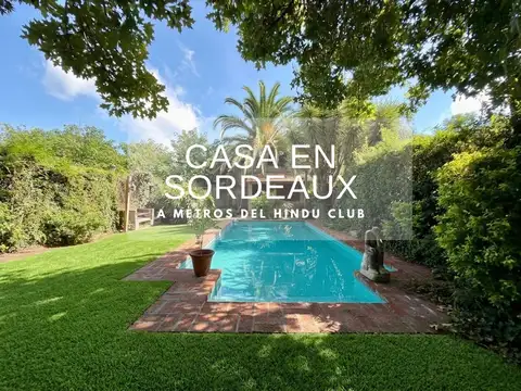 VENTA CASA CON PILETA EN SORDEAUX CERCA HINDU CLUB