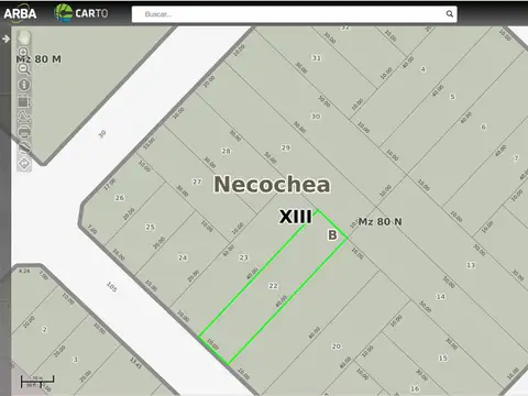 Terreno de 10 mts de Frente por 40mts de fondo sobre 105