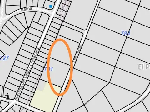 Terreno en Venta 100  mts Fondo