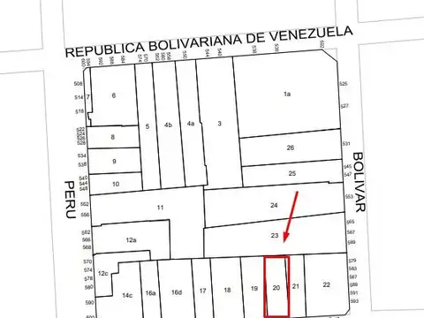 Terreno en Venta 8  mts Frente