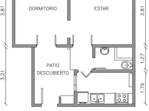 Depto Tipo Casa en Venta de 2 ambientes