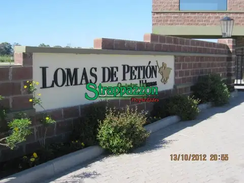 Lote En Venta Arrio Cerrado Lomas De Petion. Cañuelas. 739 Mts.