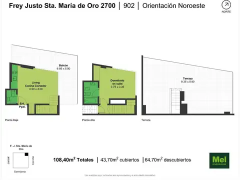 Fray Justo Santa María De Oro 2700, Piso 9°