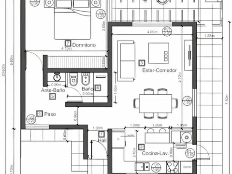 Lateral Sur del Acceso Este 1500