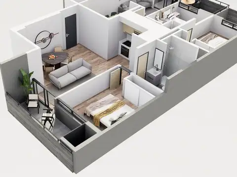 Departamento en Venta de 1 dormitorio
