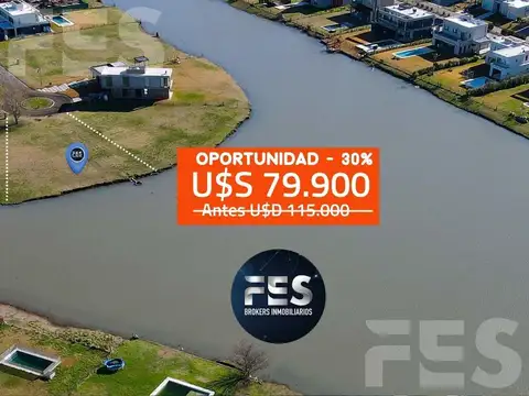 Venta Lote terreno a Laguna en Barrio San Lucas Cdor Canning San Vicente