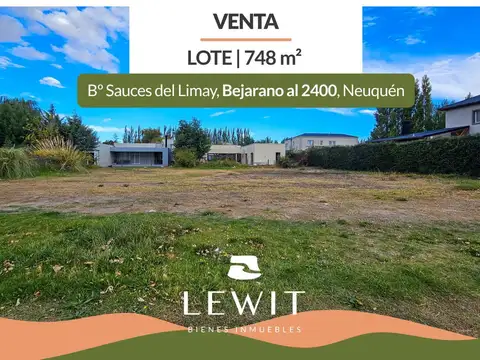 Venta Terreno | 748m² | B° Privado Sauces del Limay | Amenities