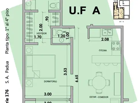 Departamento en venta de 3 ambientes con balcón terraza en San Antonio De Padua