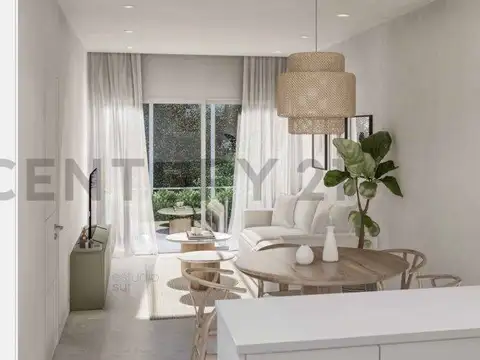 Departamento 2 ambientes con 2 baños