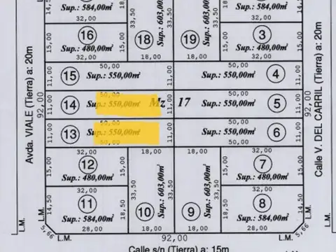 Terreno en Venta en Catrilo, USD 6.700