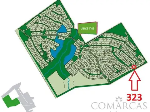 Lote terreno 323 en venta. Barrio Santa Inés. Comarcas de Luján.