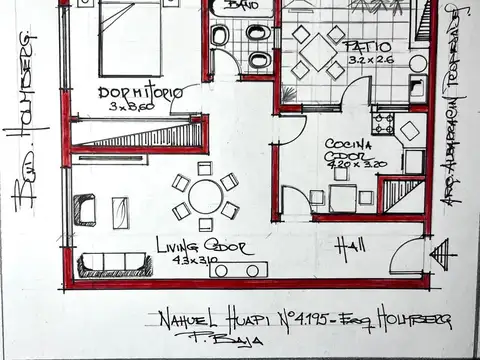 DEPARTAMENTO 2 AMBIENTES C/PATIO