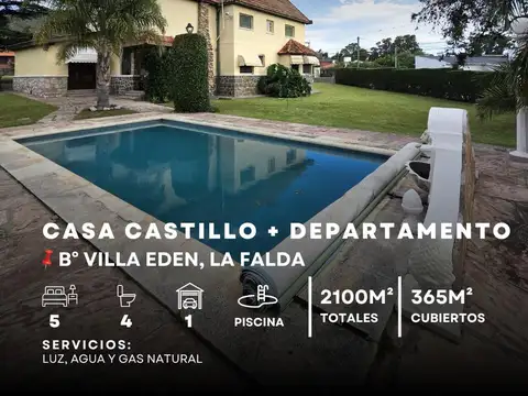 Exclusivo Castillo De Época De 4 Dormitorios Con Departamento Y Piscina En Villa Edén - La Falda