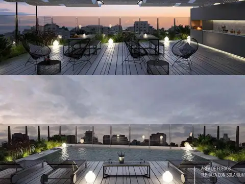 Departamento 2 ambientes con 2 baños