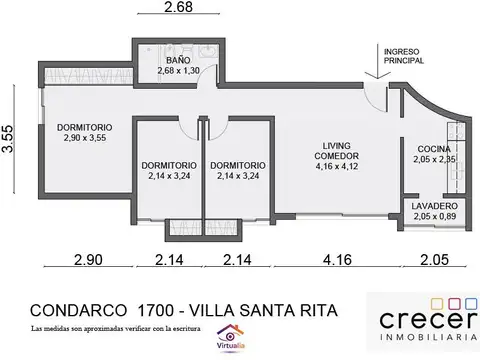 Venta departamento 4 ambientes en Villa Santa Rita- Muy luminoso