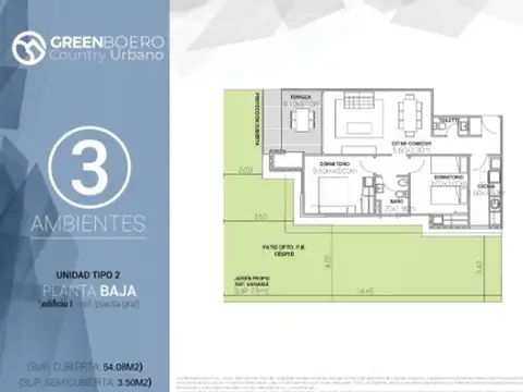Departamento en Venta de 3 ambientes