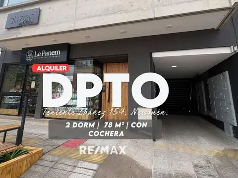 Alquiler dpto 2 dorm. con cochera