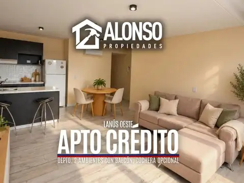 VENTA - DEPTO. 2 AMBIENTES CON COCHERA- APTO CRÉDITO