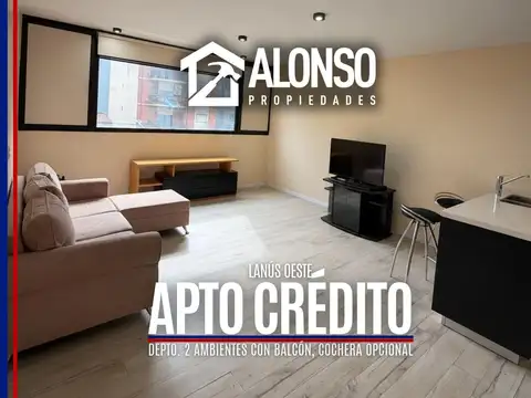 VENTA - DEPTO. 2 AMBIENTES CON COCHERA- APTO CRÉDITO