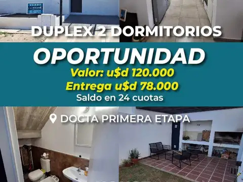 DUPLEX EN VENTA 2 DORMITORIOS EN CIUDAD DOCTA 1ERA ETAPA