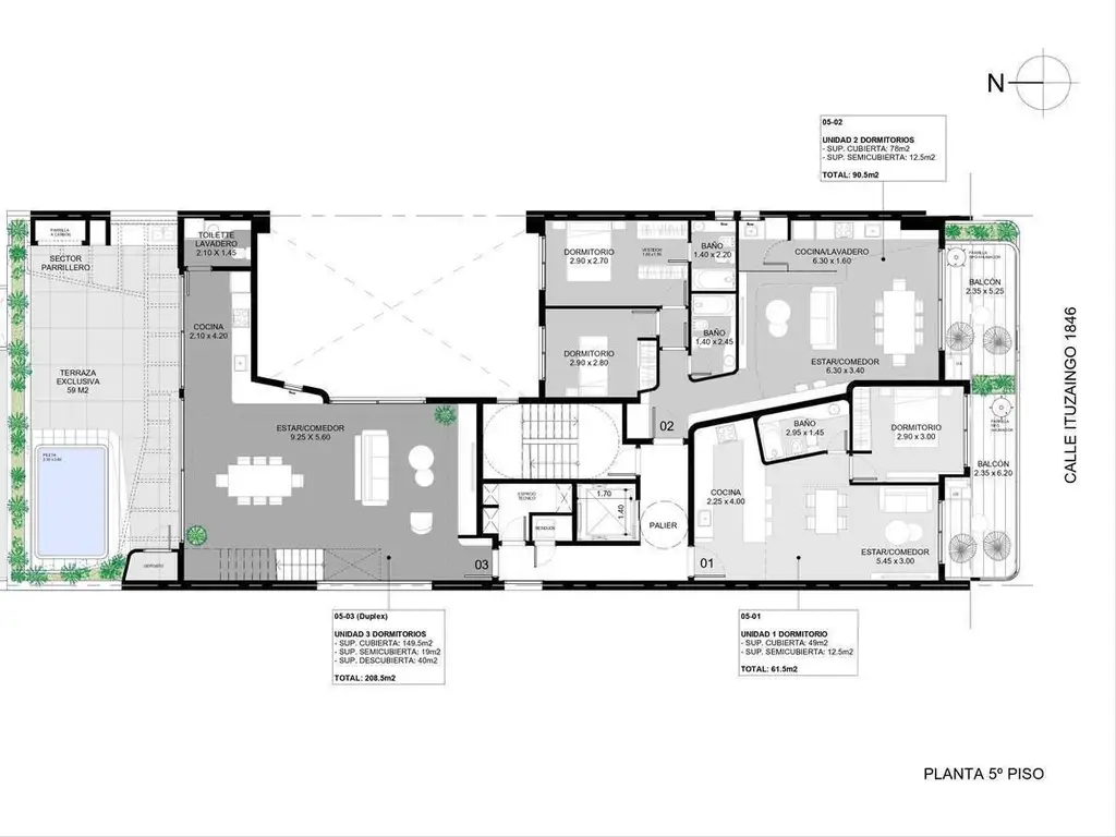 Edificio Ituzaingo 1846 en Luis Agote