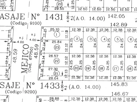 Terreno en Venta 24  mts Fondo