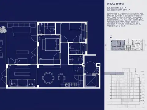Departamento a estrenar 3 amb semipiso Caballito SUM PISCINA
