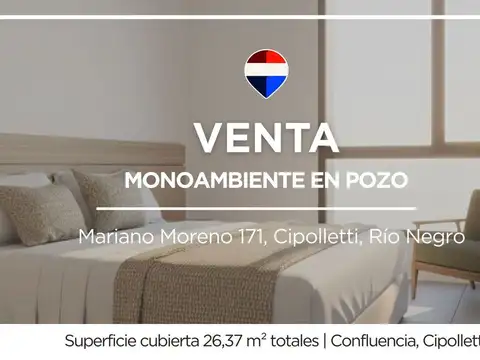 MONOAMBIENTE EN POZO EN VENTA CIPOLLETTI