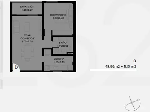 VENTA/ DPTO. 1 DORMITORIO/ Bo.SAN MARTIN