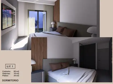 Depto Tipo Casa 3 ambientes con 1 baño
