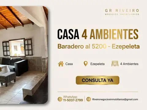 VENTA CASA 4 AMB EZPELETA OESTE