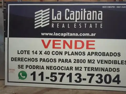 Terreno en Venta en Boedo, USD 929.000