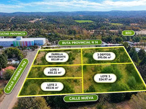 VENTA LOCAL DPTOS LOTES RUTA INGRESO MINA CLAVERO