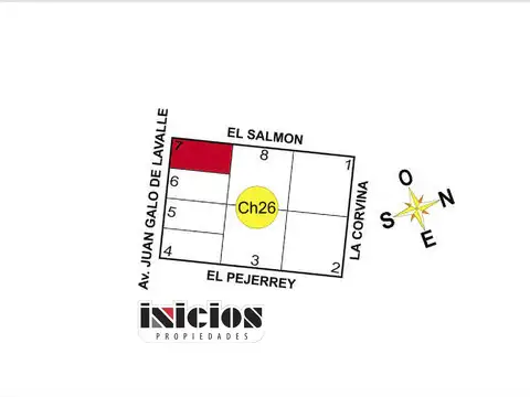 Lote sobre Esquina en Pavón - B701