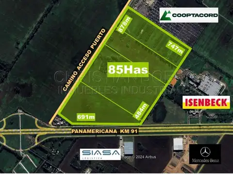 84Has S/Panamericana Km 90 Zárate.Ideal desarrollo logístico