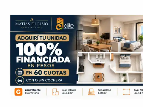 Venta deptos de pozo financiado 100% 2 ambientes - córdoba capital
