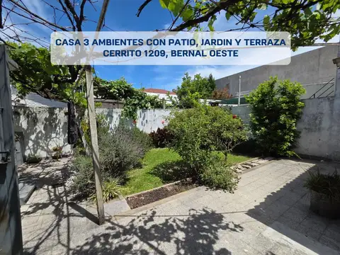 VENTA CASA 3 AMBIENTES BERNAL OESTE