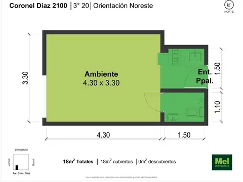 Coronel Diaz 2100, Piso 3