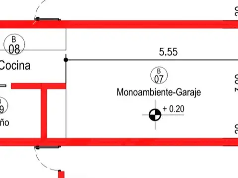 Departamento Monoambiente con 1 baño
