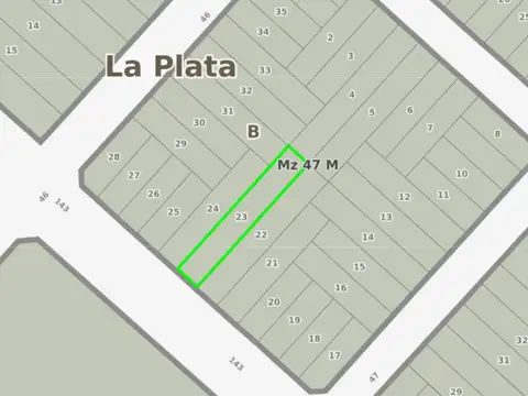 Terreno en Venta en Los Hornos, USD 58.000