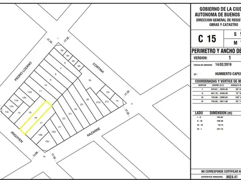 Terreno en Venta 44  mts Fondo