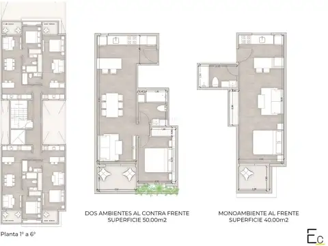 Departamento 3 ambientes con 2 baños