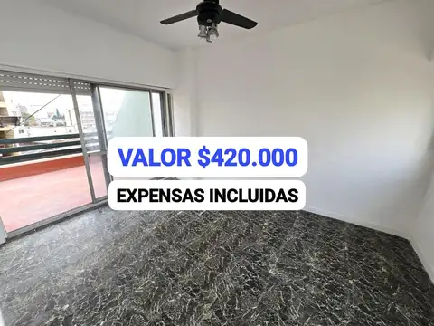 Departamento Monoambiente con 1 baño